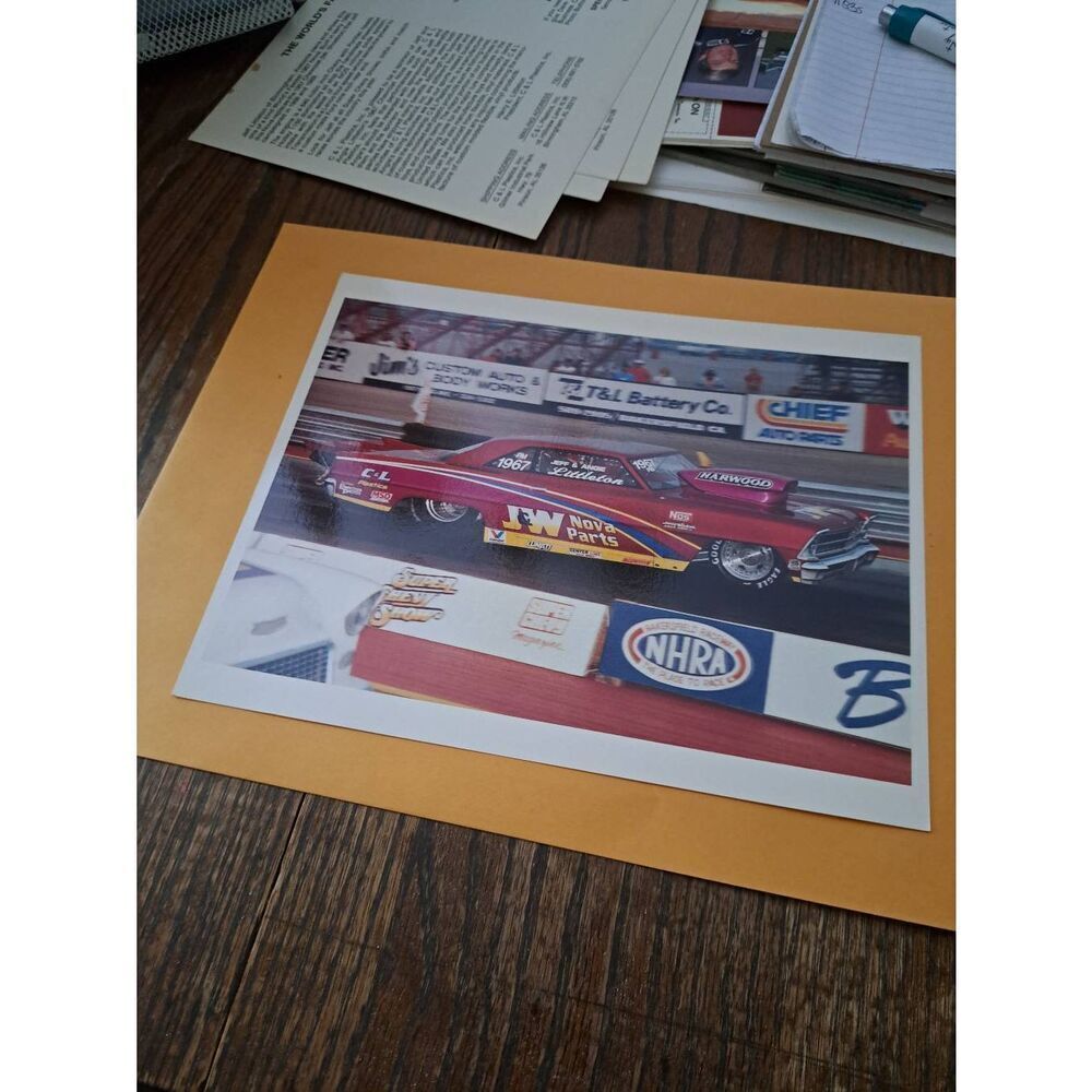 Vintage Jeff Littleton 1967 Nova World's Fastest Drag Car 8x10 Promo Photo NHRA